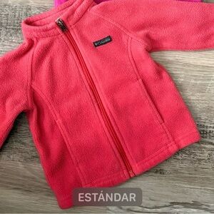 Columbia Coral Pink Fleece Jacket with Logo